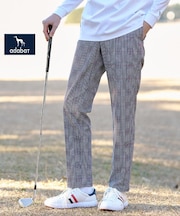 【ADABAT NAVY】フルダルチェックテーパードパンツ