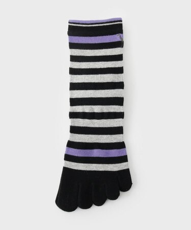 5本指ボーダーショートソックス