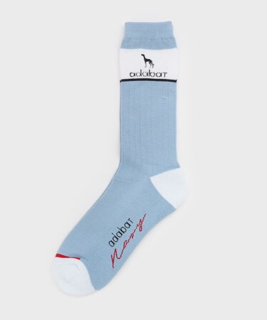 【ADABAT NAVY】バイカラーレギュラーソックス