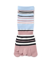 5本指ボーダーウォームソックス