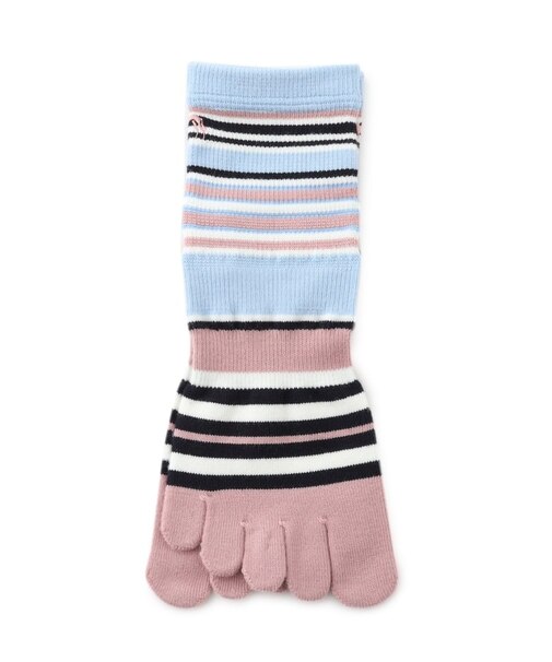 5本指ボーダーウォームソックス