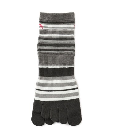 5本指ボーダーウォームソックス