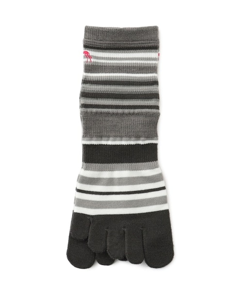 5本指ボーダーウォームソックス