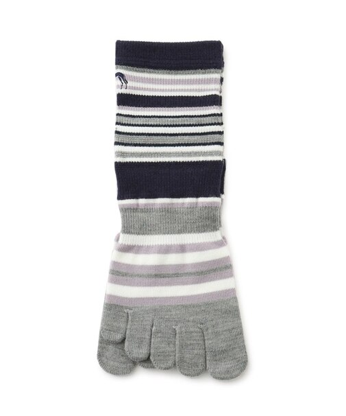 5本指ボーダーウォームソックス