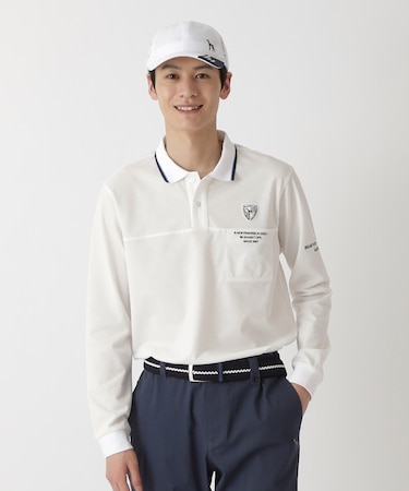 ハイゲージカノコインレイ長袖ポロシャツ