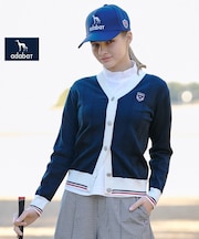 【ADABAT NAVY】ケーブルニットUVカーディガン