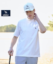 【ADABAT NAVY】ナイロン混ストレッチ半袖モックT