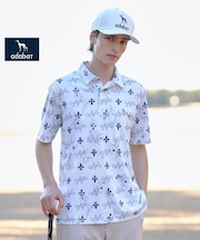 【ADABAT NAVY】シャダンロゴモノグラム半袖ポロシャツ