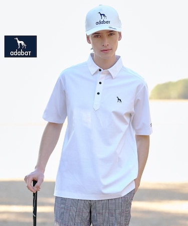 【ADABAT NAVY】プラチナポン半袖ポロシャツ