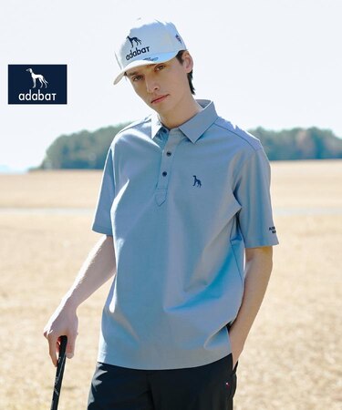 【ADABAT NAVY】プラチナポン半袖ポロシャツ