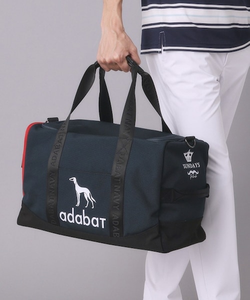 新レーベル ADABAT NAVY】トリコロールボストンバッグ｜アダバットの
