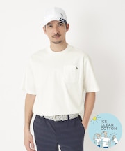 接触冷感/抗菌防臭/消臭 アイスクリアコットンポケTシャツ