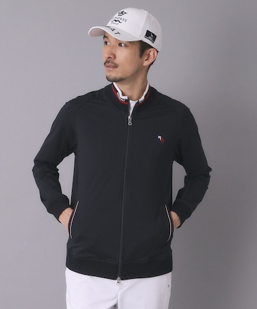 【ADABAT NAVY】ナイロントリコットジップブルゾン