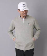 【ADABAT NAVY】メランジポンチジップブルゾン