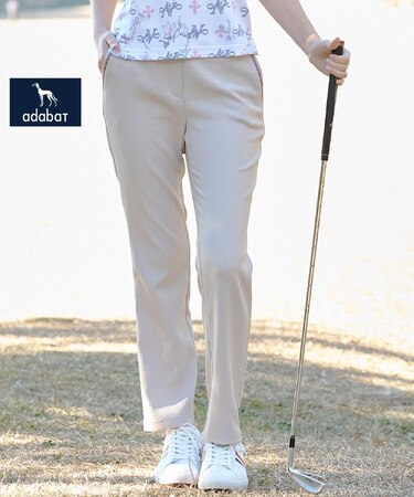 【ADABAT NAVY】ストレッチツイルストレートパンツ