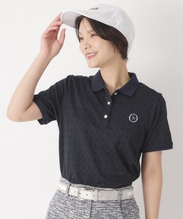 3Dジャカード半袖ポロシャツ