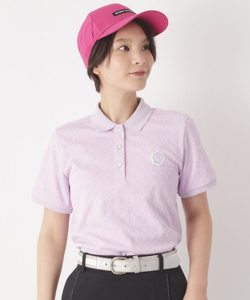 3Dジャカード半袖ポロシャツ