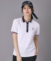 【ADABAT NAVY】吸水速乾/ＵＶカット　カノコクレリック半袖ポロシャツ