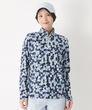 UVクローバープリントハーフジッププルオーバー