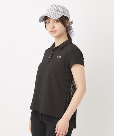 バックシアー半袖ポロシャツ