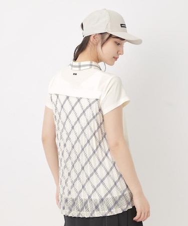 バックシアー半袖ポロシャツ