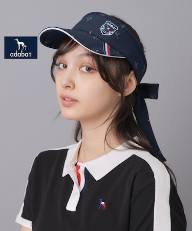 【ADABAT NAVY】飛び柄刺しゅうバイザー