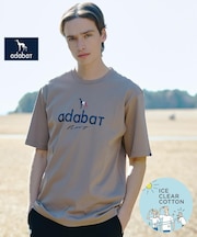 【ADABAT NAVY】接触冷感/抗菌防臭/消臭 アイスクリアコットン半袖ロゴT