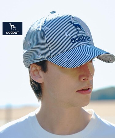 【ADABAT NAVY】飛び柄刺しゅうキャップ