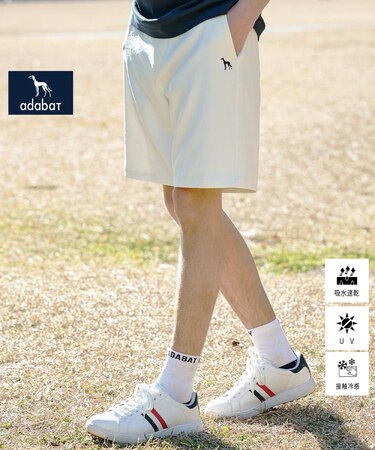 【ADABAT NAVY】吸水速乾/UVカット/接触冷感 フルダルハーフパンツ