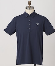 【ADABAT NAVY】クールタッチカノコワッペン半袖ポロシャツ