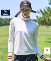 【ADABAT NAVY】UVカット ロゴリブタートルネックプルオーバー