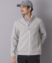 【ADABAT NAVY】スムースジャージジップブルゾン
