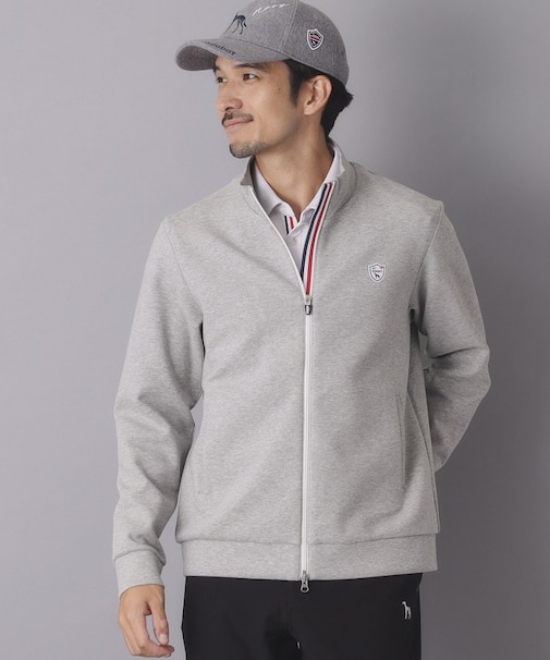 【ADABAT NAVY】スムースジャージジップブルゾン