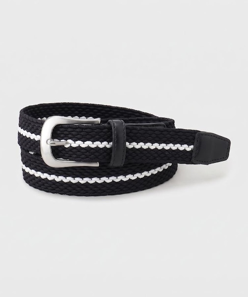 【ADABAT NAVY】ラインメッシュベルト