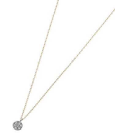 ダイヤモンド ラウンドモチーフ パヴェネックレス