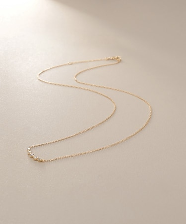 K18ダイヤモンド グラデーション5石 ネックレス