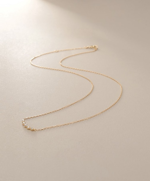 K18ダイヤモンド グラデーション5石 ネックレス