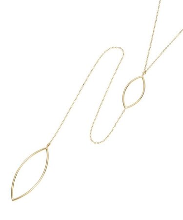 K10Y字ダブルマーキース スライドネックレス