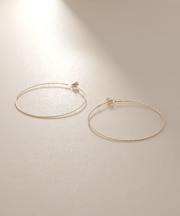 K10カット丸線 フープピアス（中）