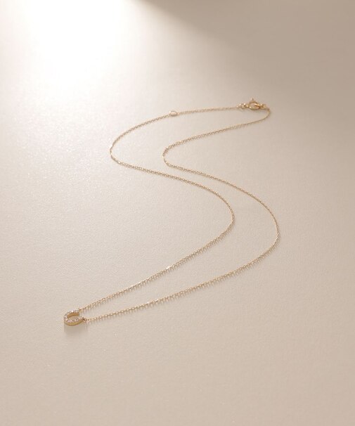 K18ダイヤモンド 馬蹄モチーフ ネックレス