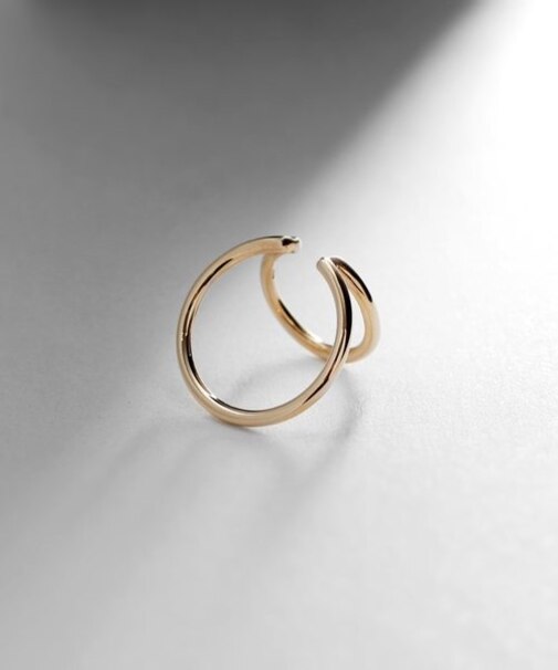 K10ダブルフープ イヤーカフ