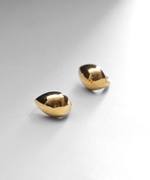 シルバー ペアシェイプ　フックピアス GP