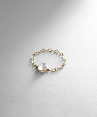 【WEB限定】K10ムーンストーン チェーンリング