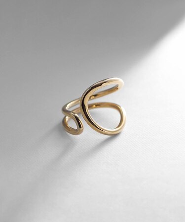 シルバー ニュアンスライン アシンメオープンリング GP