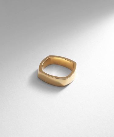 シルバー ツイストスクエア リングS GP