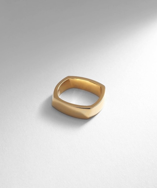 シルバー ツイストスクエア リングS GP