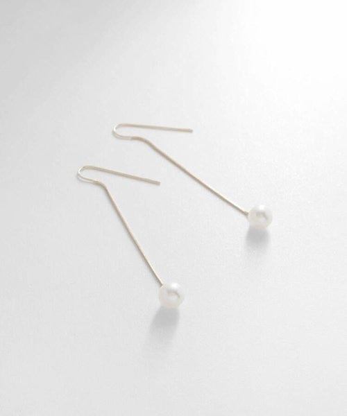 シルバー フープピアス パールチャーム GP｜ココシュニックの通販