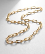 K18中空プリムケーブル ネックレス（3L）