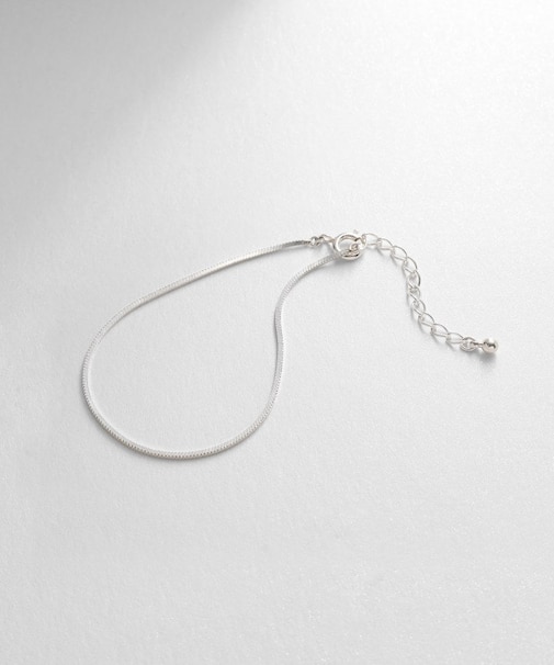 シルバー デザインチェーン コンパクトブレスレット