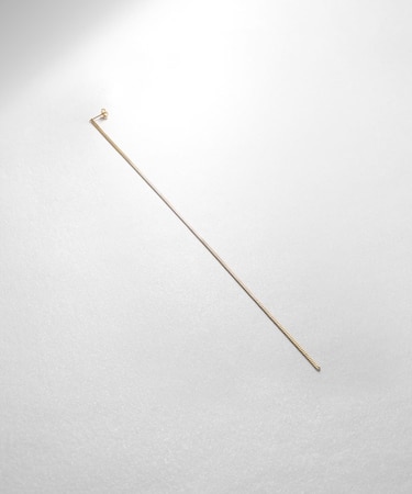 シルバー チェーンピアス フラットカーブロング(片耳用) GP